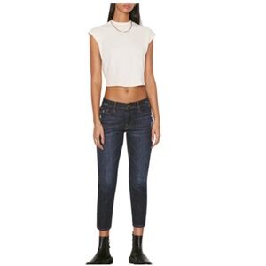 Frame Le Garcon Crop Boyfriend Jeans in Covant Dark Wash Size 29